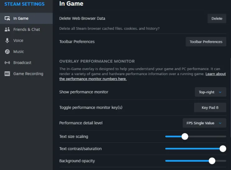 Use Steam overlay to show FPS in CS2