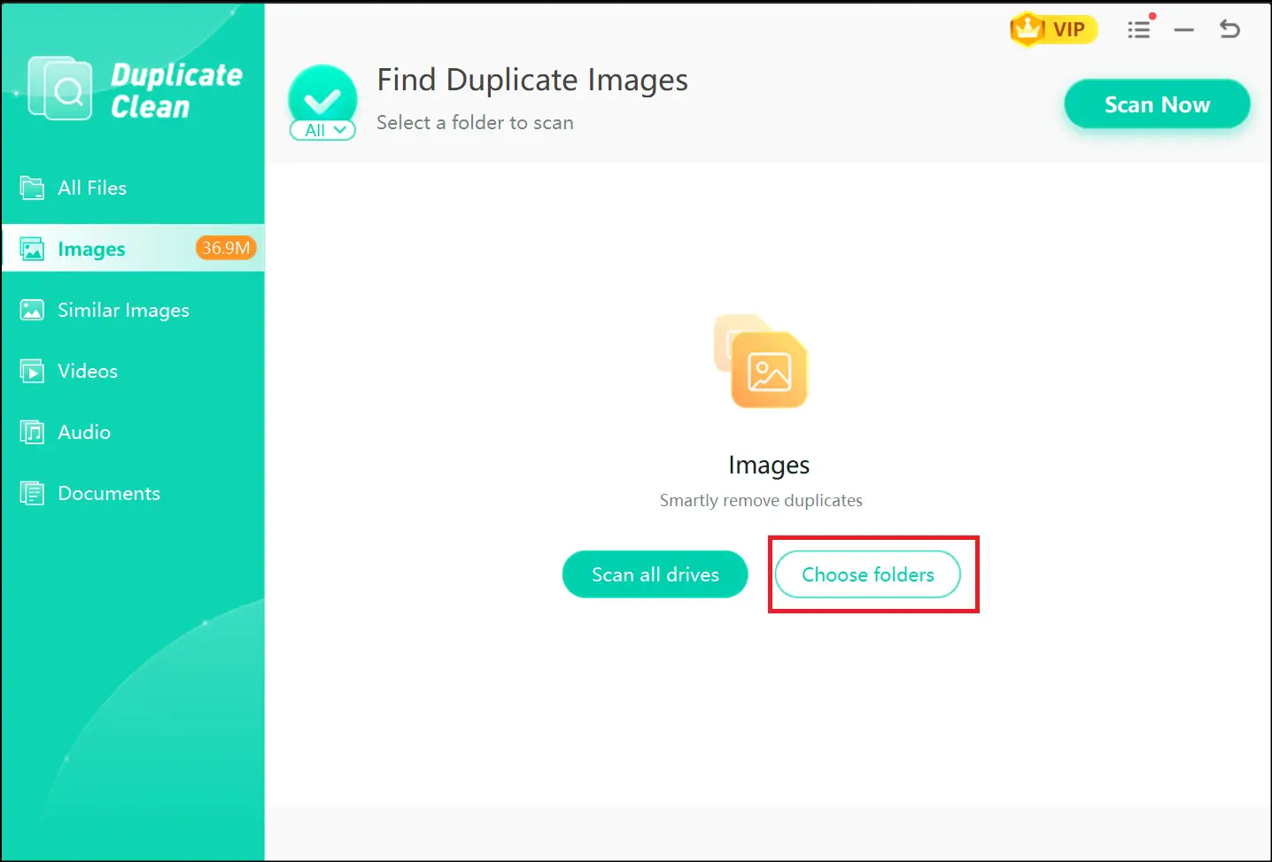 Select Choose folders to select your Google Photos backup file from your Windows PC.