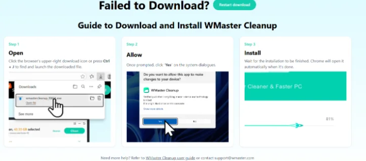 Follow the steps to install the app on your Windows 11.