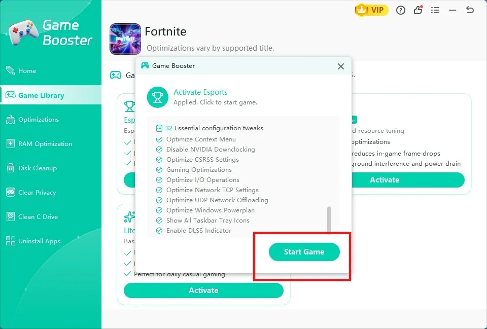 Apply the exclusive optimization.