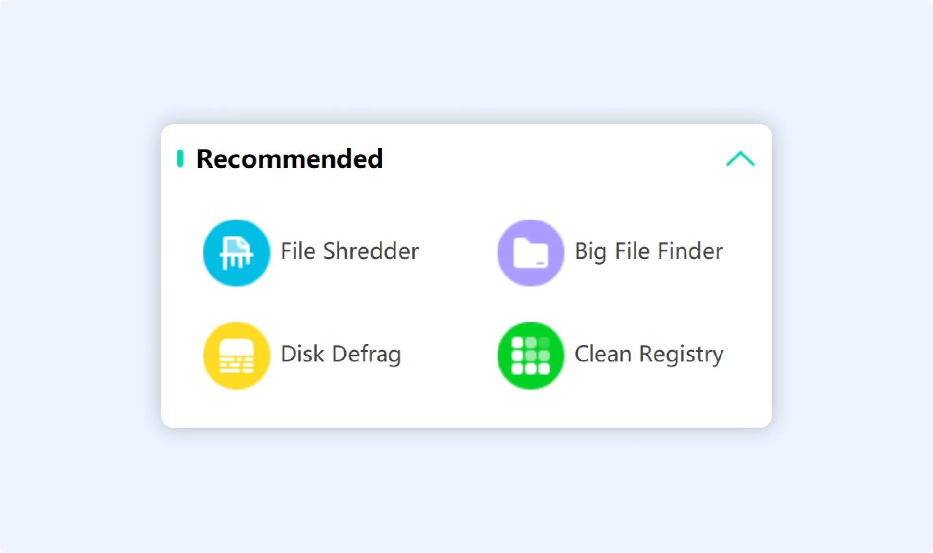 WMaster Cleanup recommend function module.